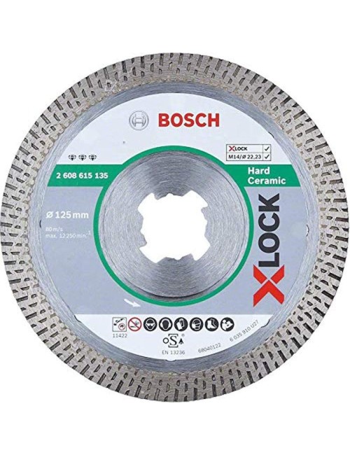 BOSCH  DISCO DIAMANTE 125 HARD CER X-LOCK