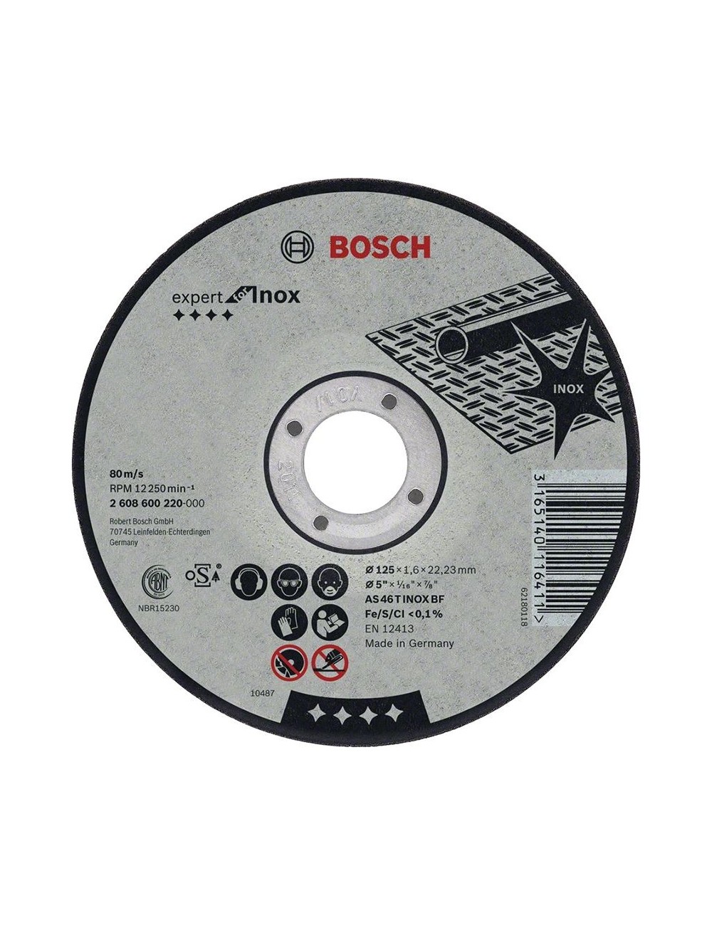 BOSCH DISCO DE CORTE EXPERT A 60R 76X1X10 mm FOR INOX