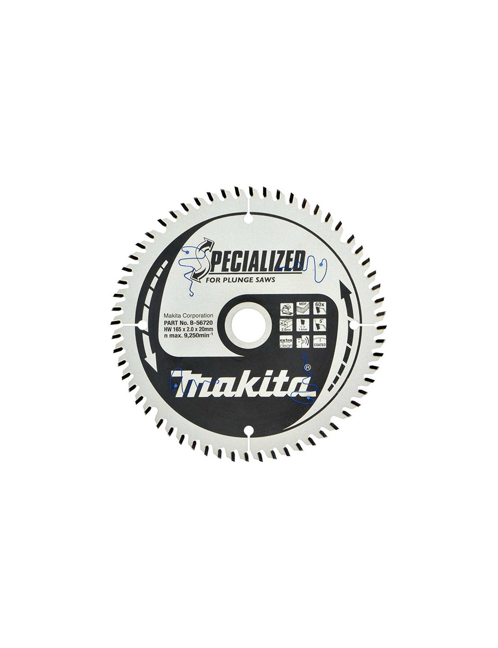MAKITA B-56720 DISCO TCT 165/20/60D EXTRA LIMPIO