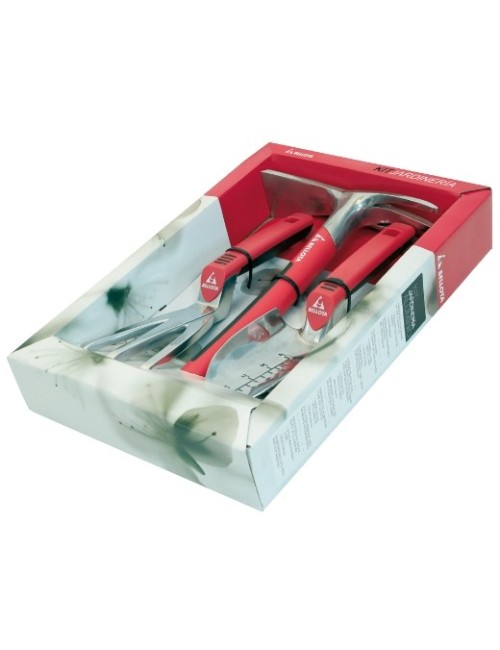 BELLOTA 3076 KIT DE HERRAMIENTAS MANGO CORTO DE ALUMINIO PARA ZONAS DE ROCALLA Y MACETAS