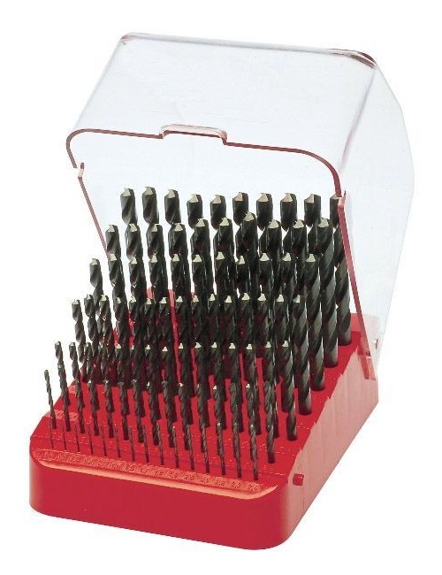 RUKO 214223 JUEGO DE 91 BROCAS HSS RECTIFICADAS EN ESTUCHE PLÁSTICO