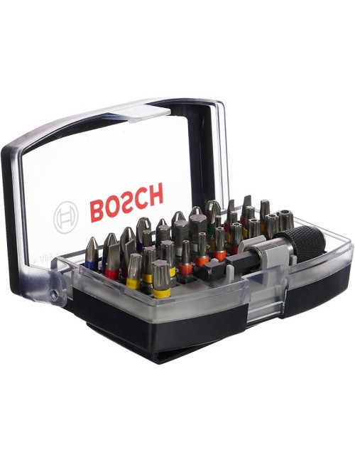 BOSCH  SET CON 32 UNIDADES PARA ATORNILLAR (INCLUYE PUNTAS DE SEGURIDAD)
