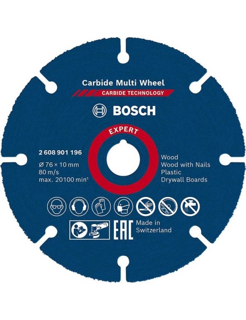 BOSCH DISCO DE CORTE EXPERT 76 MM CARBIDE MULTI WHEEL PARA MINI AMOLADORAS