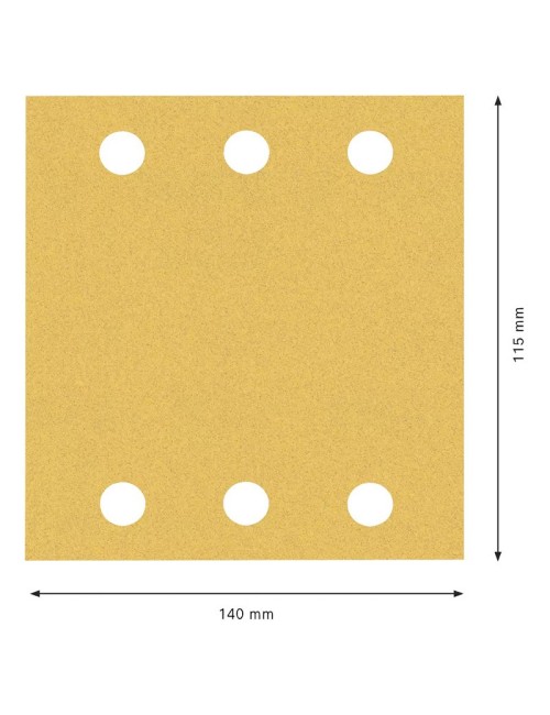 BOSCH LIJAS EXPERT C470 CON 6 ORIFICIOS PARA LIJADORAS ORBITALES DE 115 X 140 MM