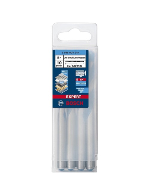 BOSCH SET 8 BROCAS EXPERT CYL-9 10 MM MULTICONSTRUCTION PARA TALADROS