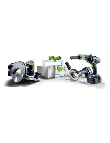 SET COMBINADO A BATERÍA PARA CONSTRUCCIÓN EN MADERA HKC 55/TPC 18/AGC 18/TB M 137 FESTOOL SET COMBINADO A BATERÍA PARA CONSTRUCCIÓN EN MADERA HKC 55/TPC 18/AGC 18/TB M 137 FESTOOL