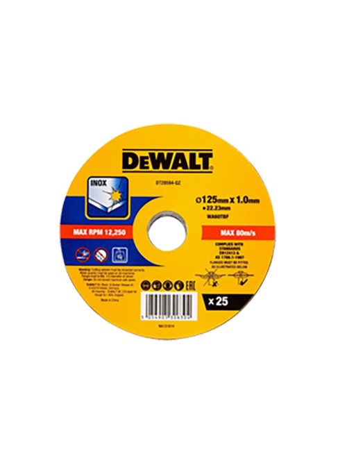 LATA 25 DISCOS PARA ACERO 125MM DEWALT