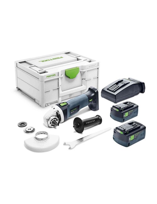 AMOLADORA ANGULAR A BATERÍA AGC 18-125 5,0 EBI-PLUS FESTOOL