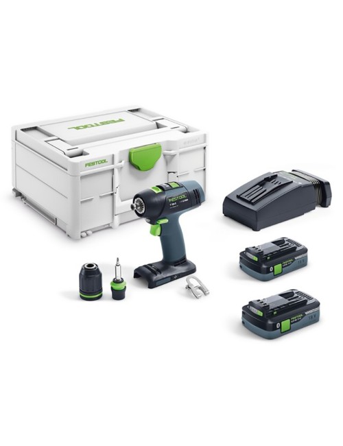 TALADRO ATORNILLADOR A BATERIA T 18+3 HPC 4,0 I-PLUS FESTOOL