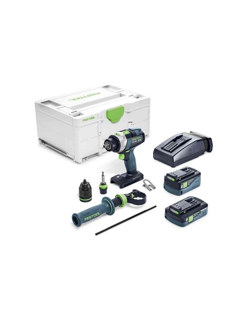 TALADRO ATORNILLADOR DE PERCUSIÓN A BATERÍA QUADRIVE TPC 18/4 5,0/4,0 I-PLUS FESTOOL