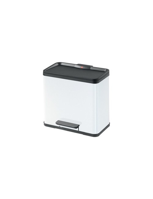 CUBO RECICLAJE ACERO BLANCO 3X11L HAILO