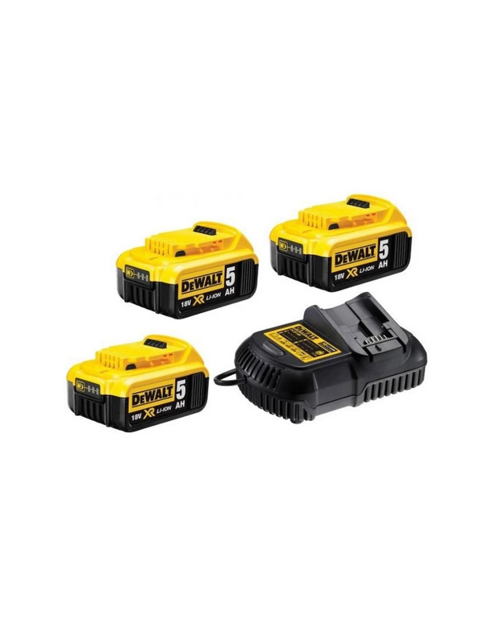 SET BATERIAS DEWALT 3 DCB184 5,0 AH + CARGADOR DCB1104