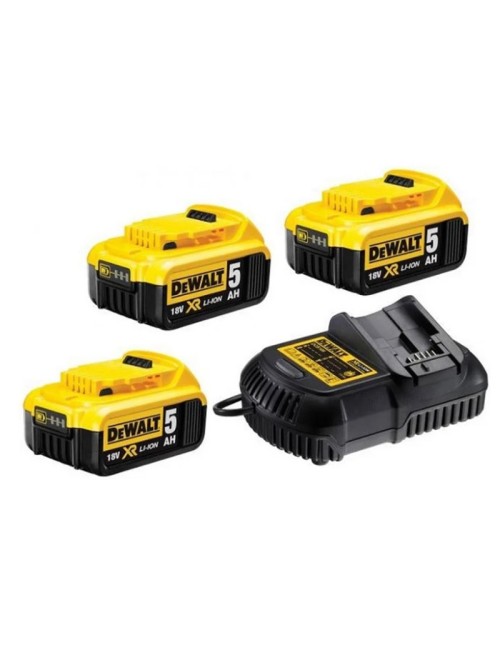 SET BATERIAS DEWALT 3 DCB184 5,0 AH + CARGADOR DCB1104